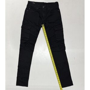 True Religion Jeans‎ Rocco Relaxed Skinny Mens Size 29x32 Black Cargo Moto
